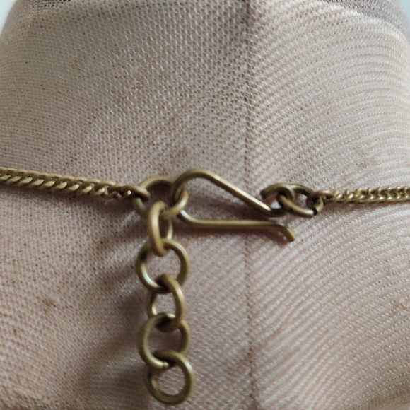 Vintage Ethnic Brass "Features" Fringe Bib Necklace - Picture 8 of 10